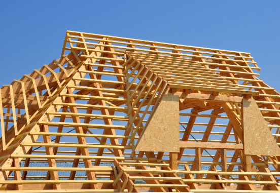 Dachstuhl aus Abbund-Holz