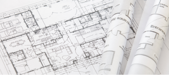 Bauplan für den Holzelementbau
